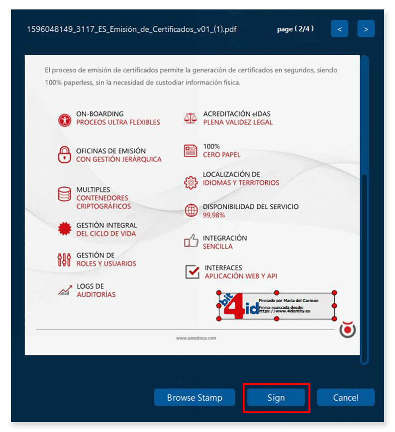 C Mo Firmar Un Pdf Con Certificado Digital Gu A Visual Uanataca