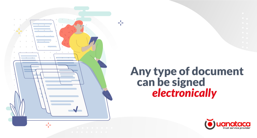 What type of documents can be signed electronically?